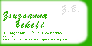 zsuzsanna bekefi business card